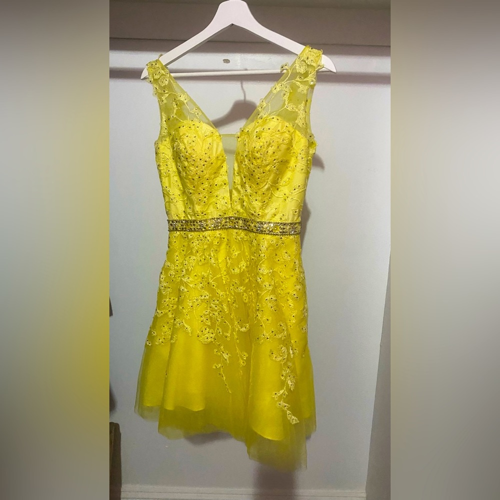 Yellow Embroidery Dress
